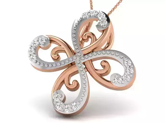 Light wt Diamond Charms Pendant 3dm render Detail
