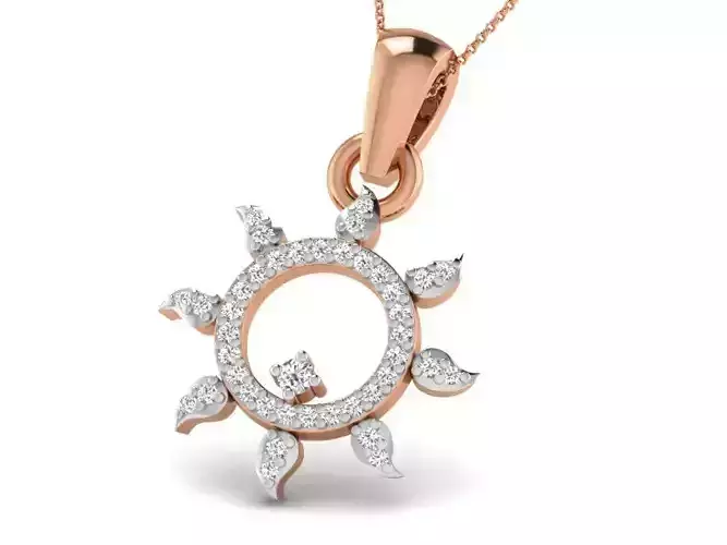 Light wt Diamond Charms Pendant 3dm render Detail