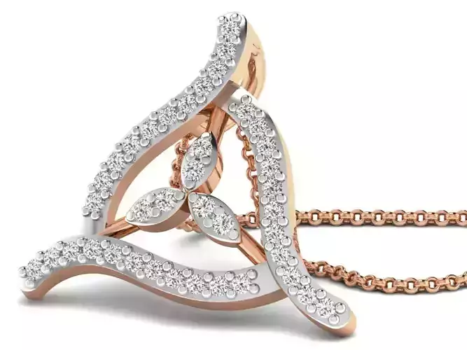 Light wt Diamond Charms Pendant 3dm render Detail