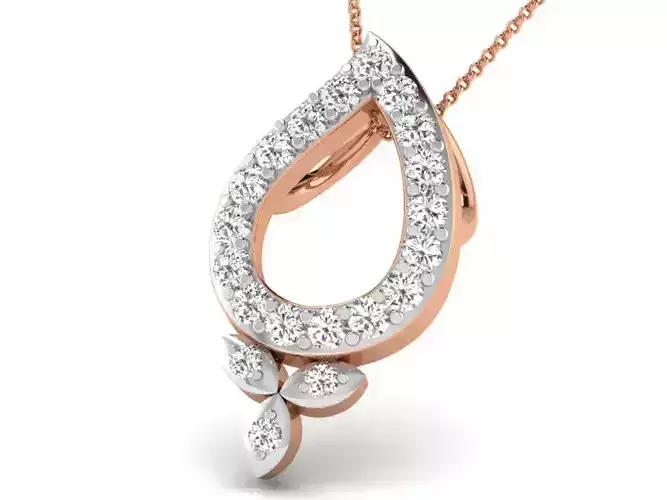 Light wt Diamond Charms Pendant 3dm render Detail