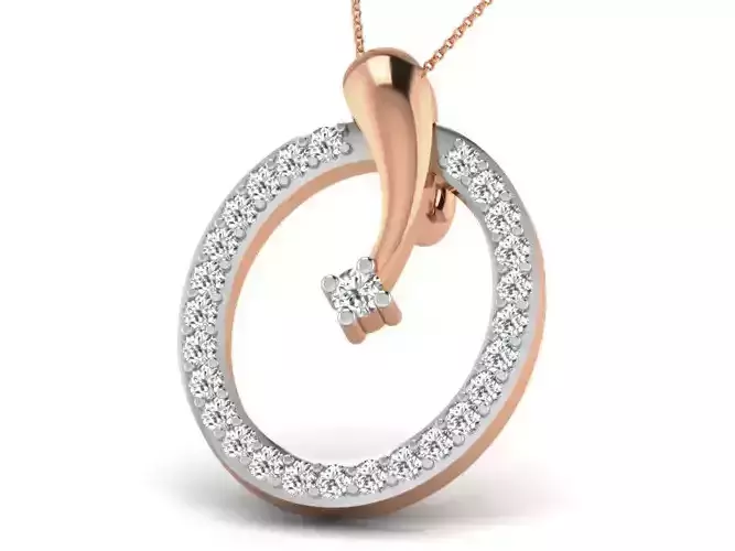 Light wt Diamond Charms Pendant 3dm render Detail