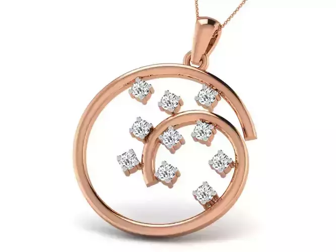 Light wt Diamond Charms Pendant 3dm render Detail