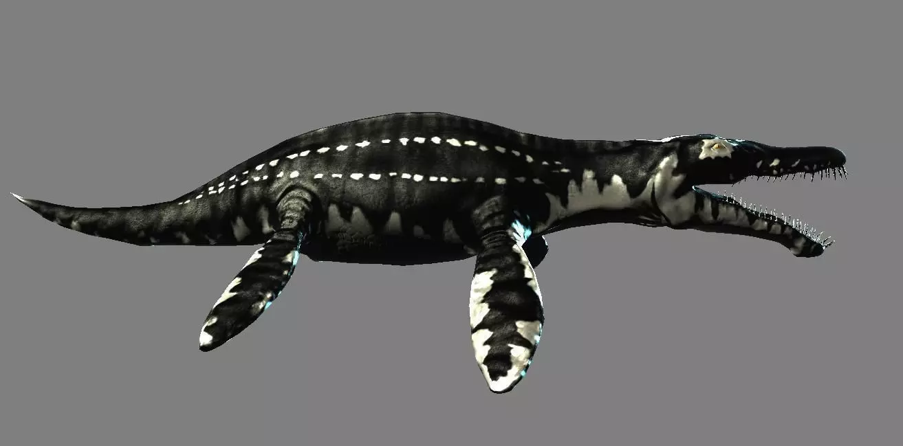 Liopleurodon dinosaur Free low-poly 3D model_0
