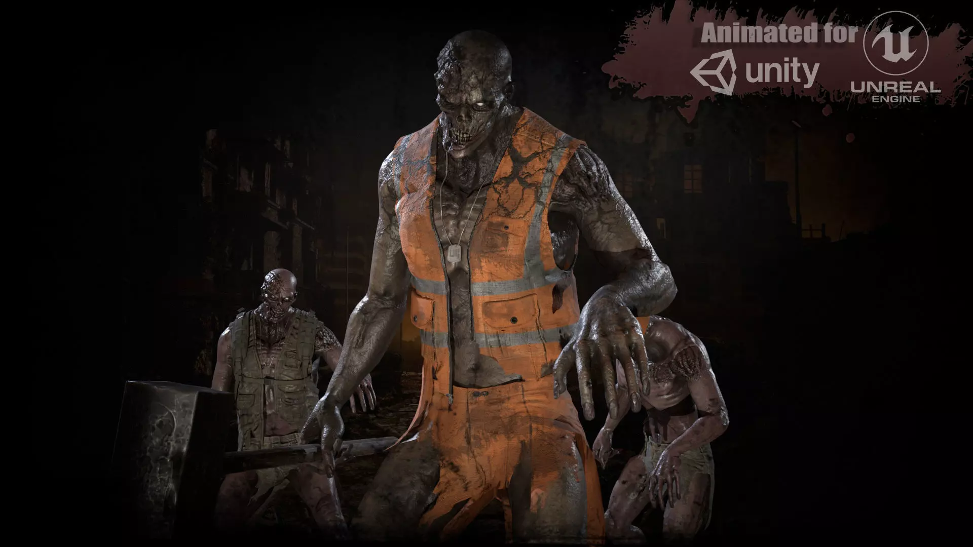 UrbanZombie1 unit1 for pack Low-poly 3D model