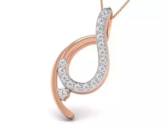 Light wt Diamond Charms Pendant 3dm render Detail