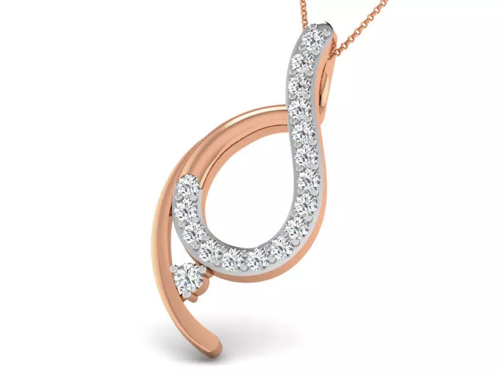 Light wt Diamond Charms Pendant 3dm render Detail 3D print model_0