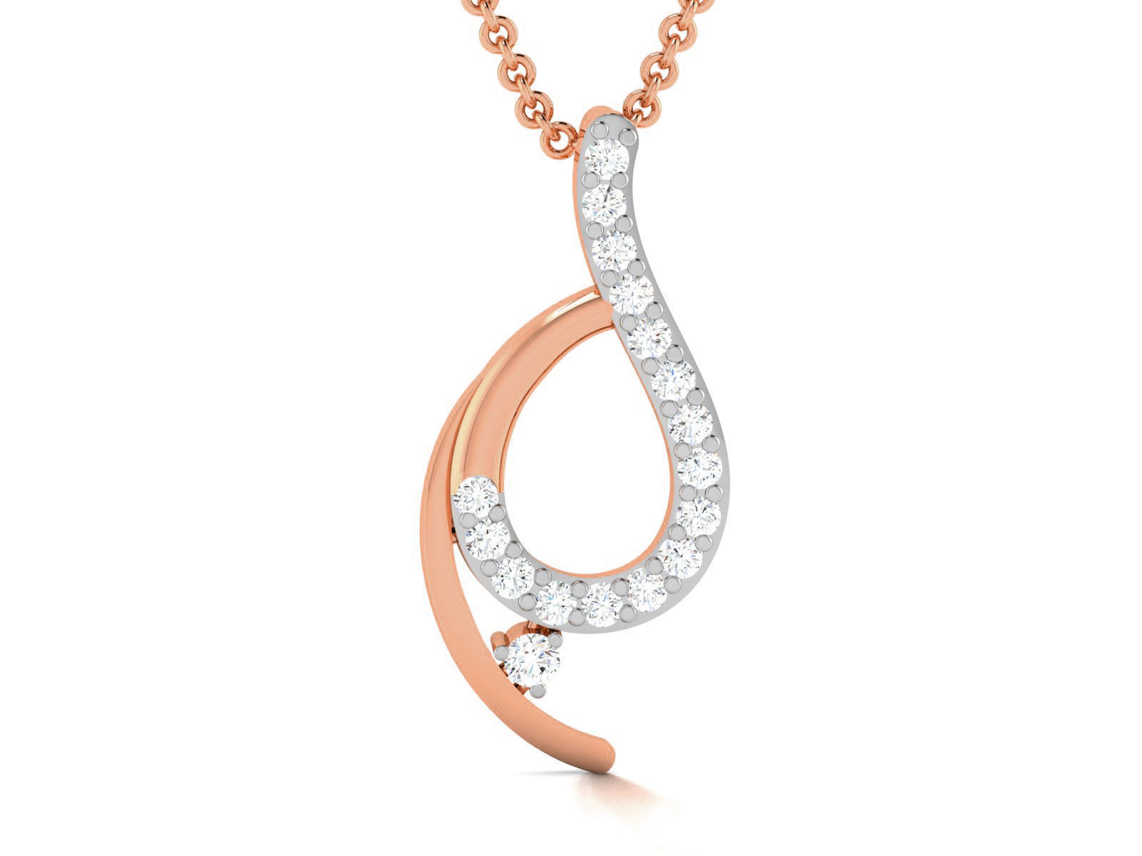 Light wt Diamond Charms Pendant 3dm render Detail 3D print model_2