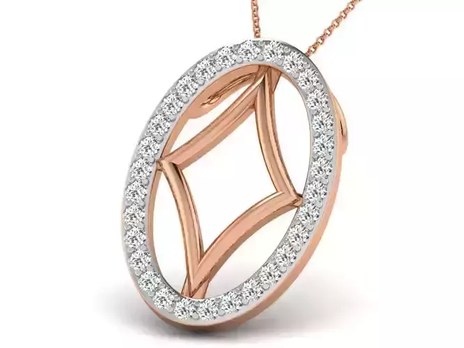 Light wt Diamond Charms Pendant 3dm render Detail