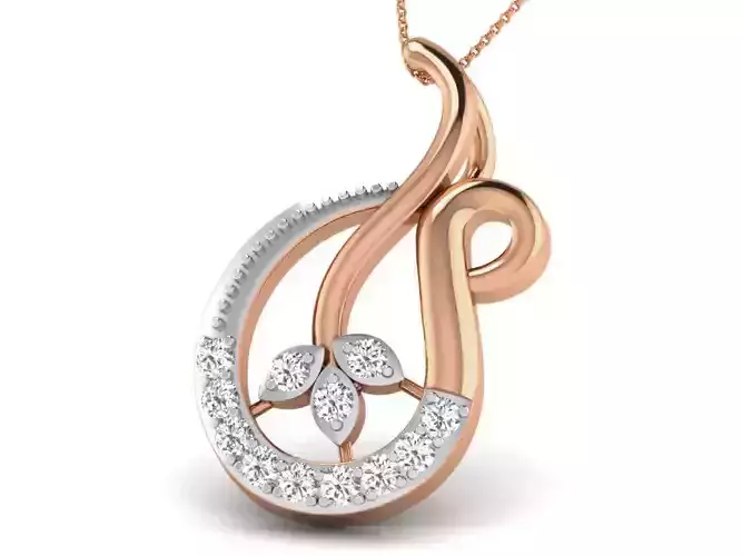 Light wt Diamond Charms Pendant 3dm render Detail