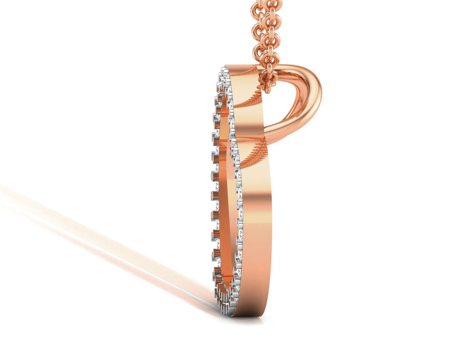 Heart Light wt Diamond Charms Pendant 3dm render Detail 3D print model_3