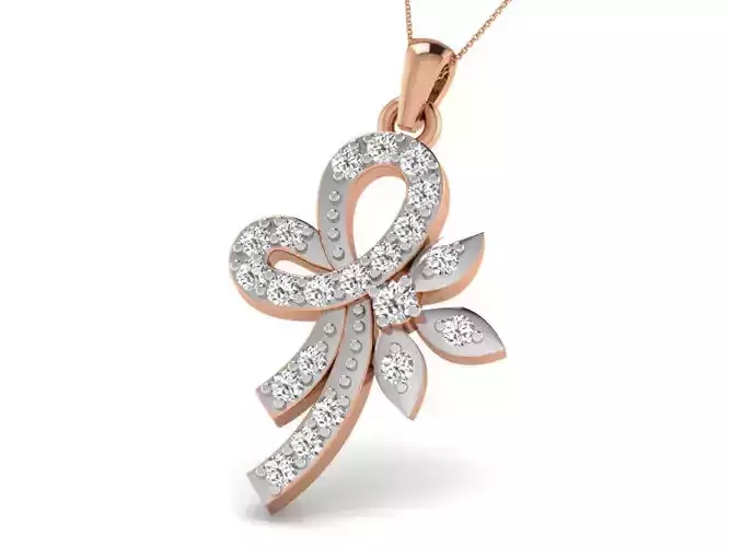 Light wt Diamond Charms Pendant 3dm render Detail