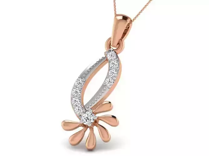 Light wt Diamond Charms Pendant 3dm render Detail