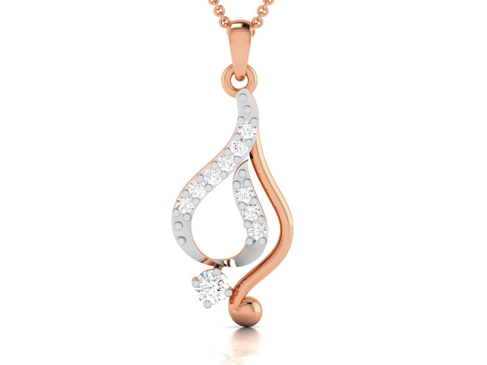 Light wt Diamond Charms Pendant 3dm render Detail 3D print model_4