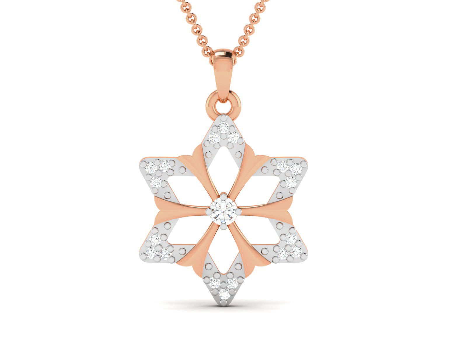 Flower Light wt Diamond Charms Pendant 3dm render Detail 3D print model_2