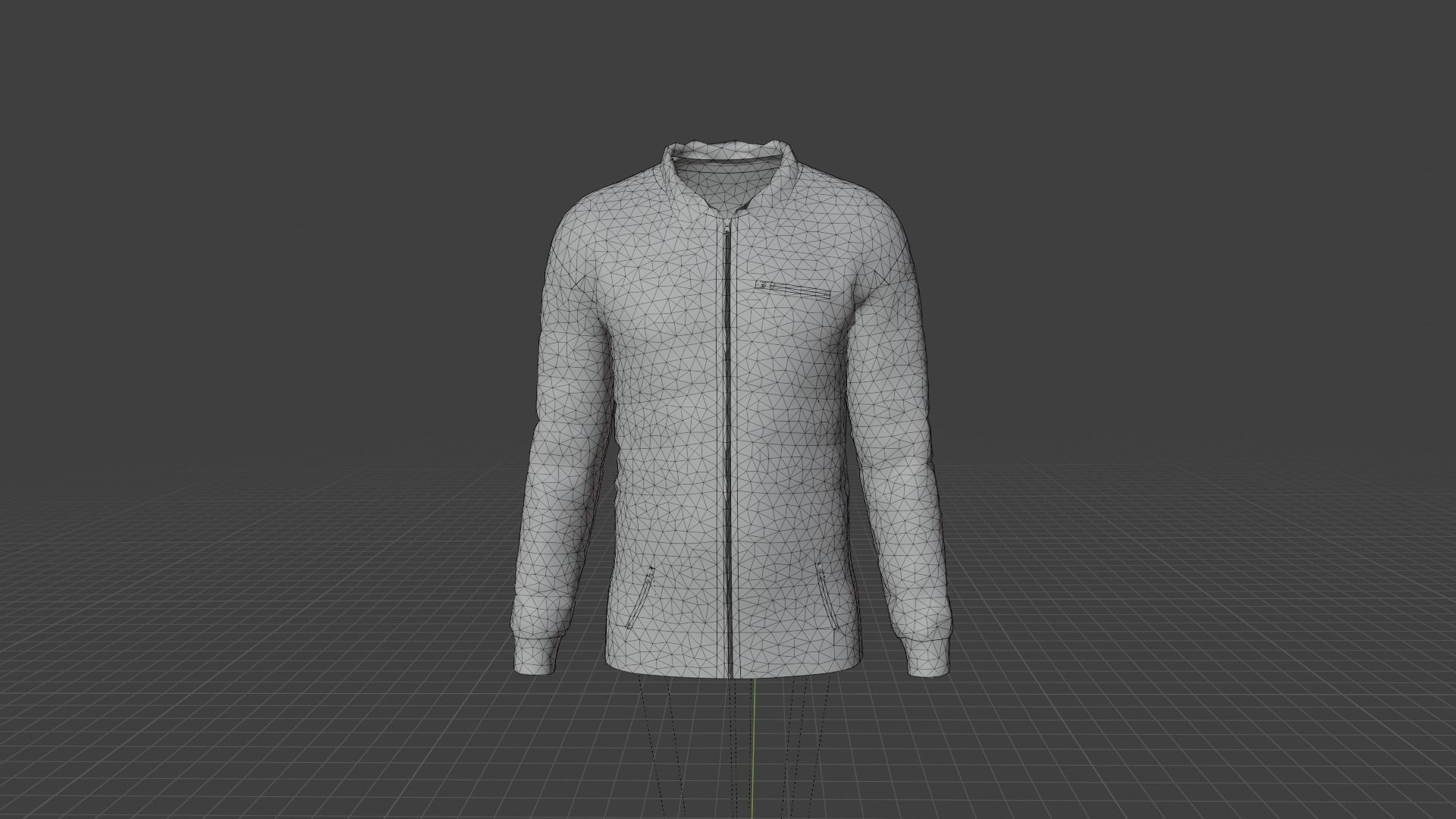 Jacket Low-poly 3D model_7