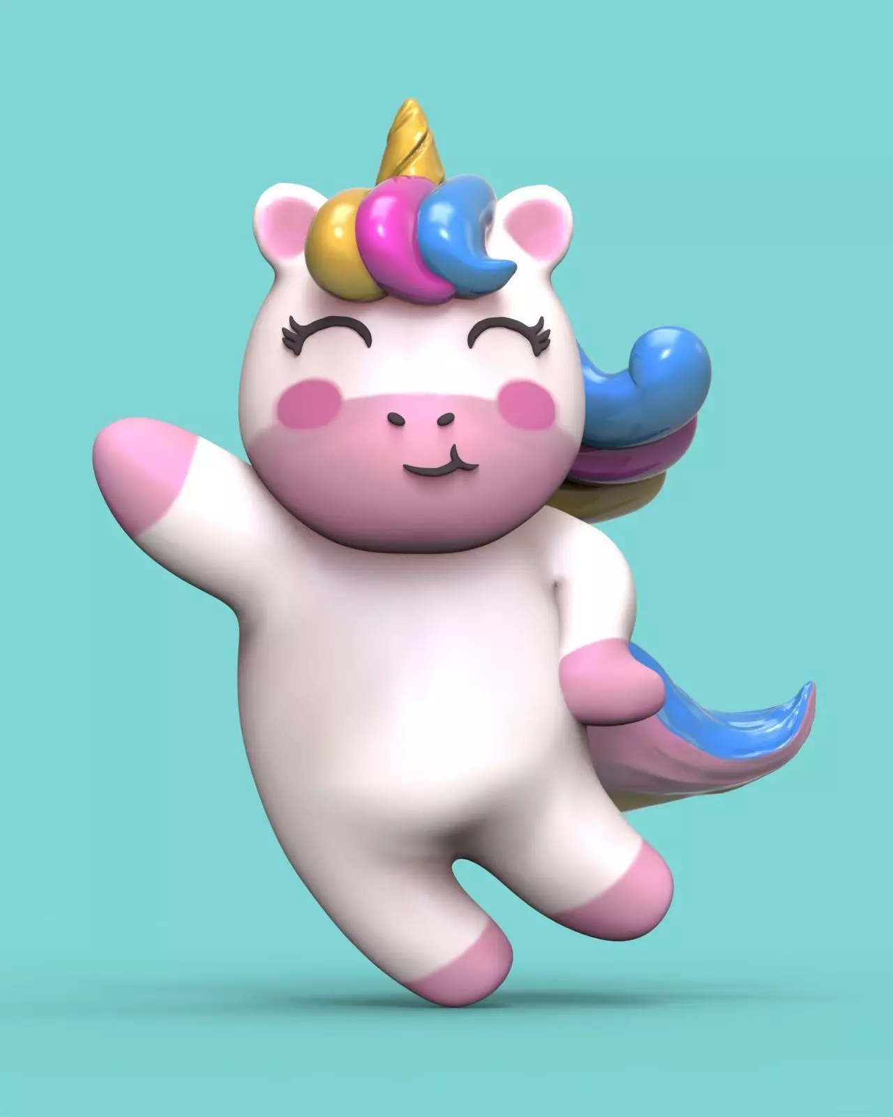 cute unicorn 3D print model