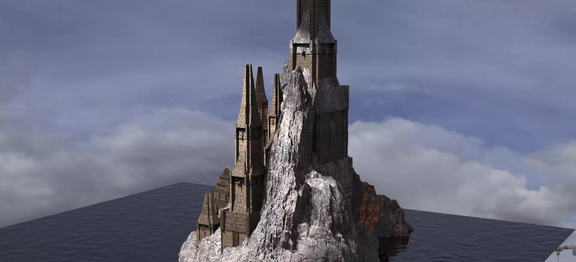 Desert Mines Castles Lizard Cathedral  Kitbash 3D model_0
