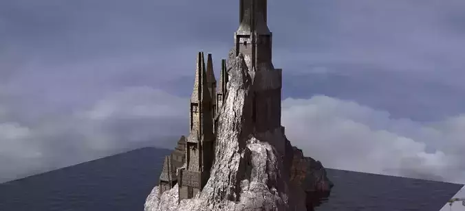 Desert Mines Castles Lizard Cathedral  Kitbash 3D model