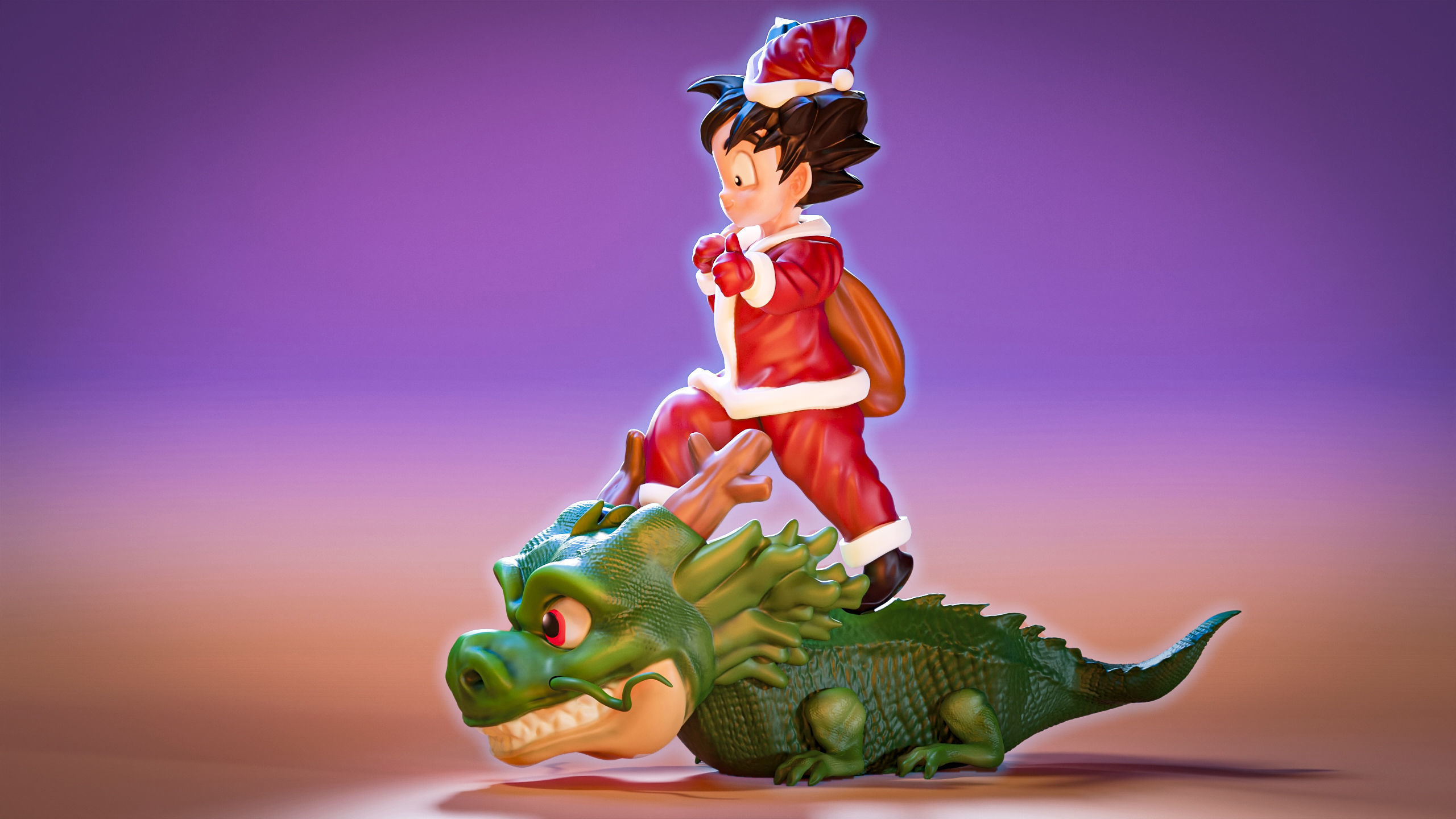 GOKU SANTA CLAUS 3D print model_5