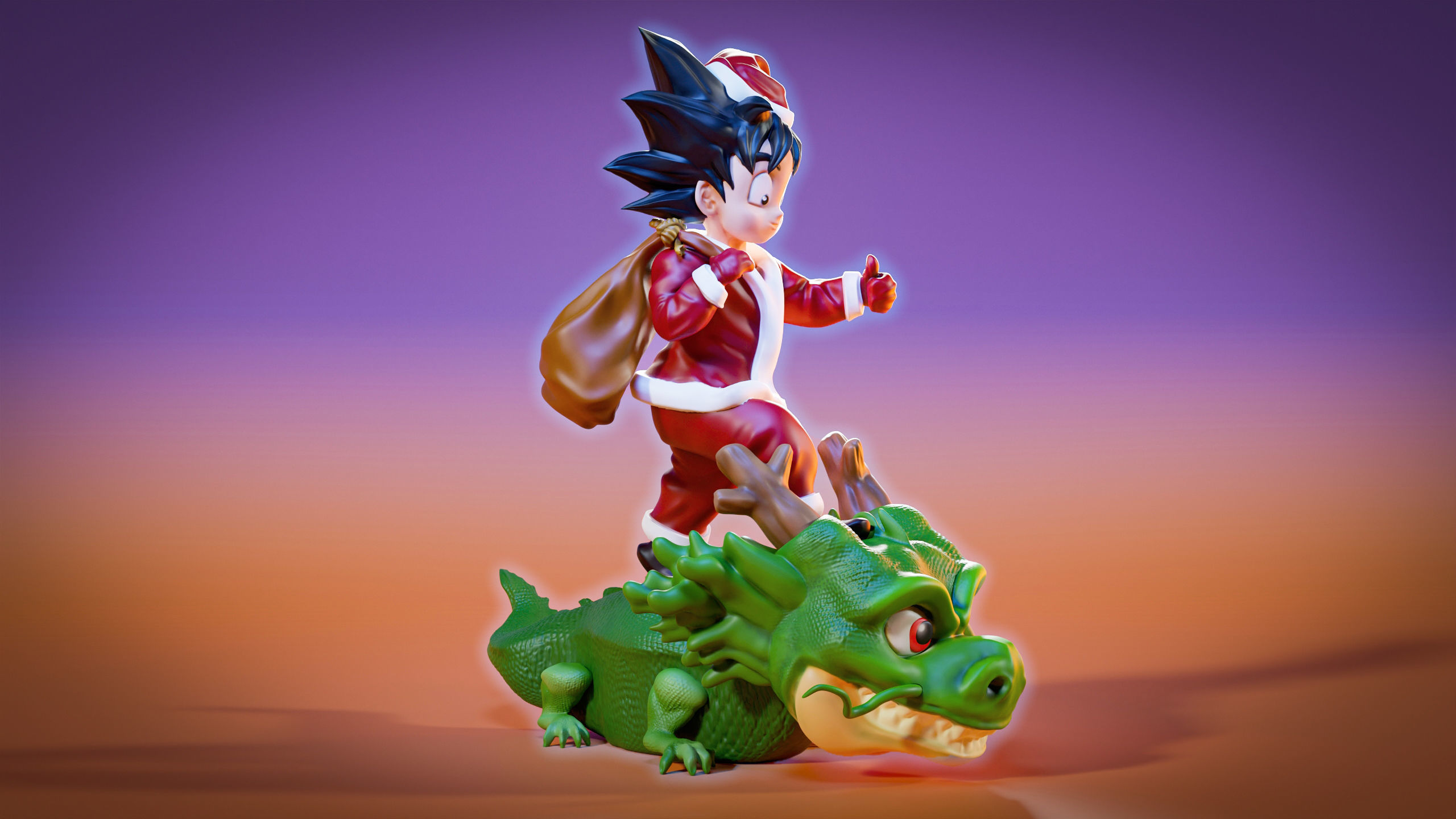 GOKU SANTA CLAUS 3D print model_8