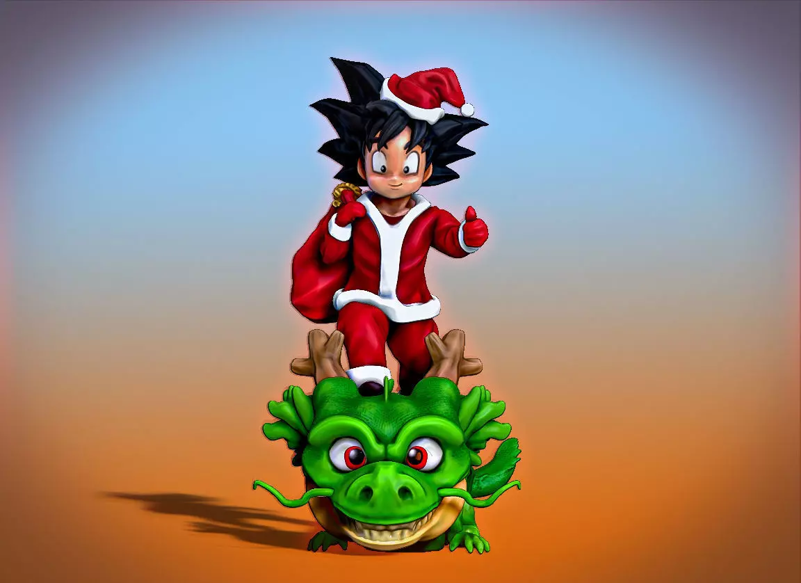 GOKU SANTA CLAUS 3D print model_0