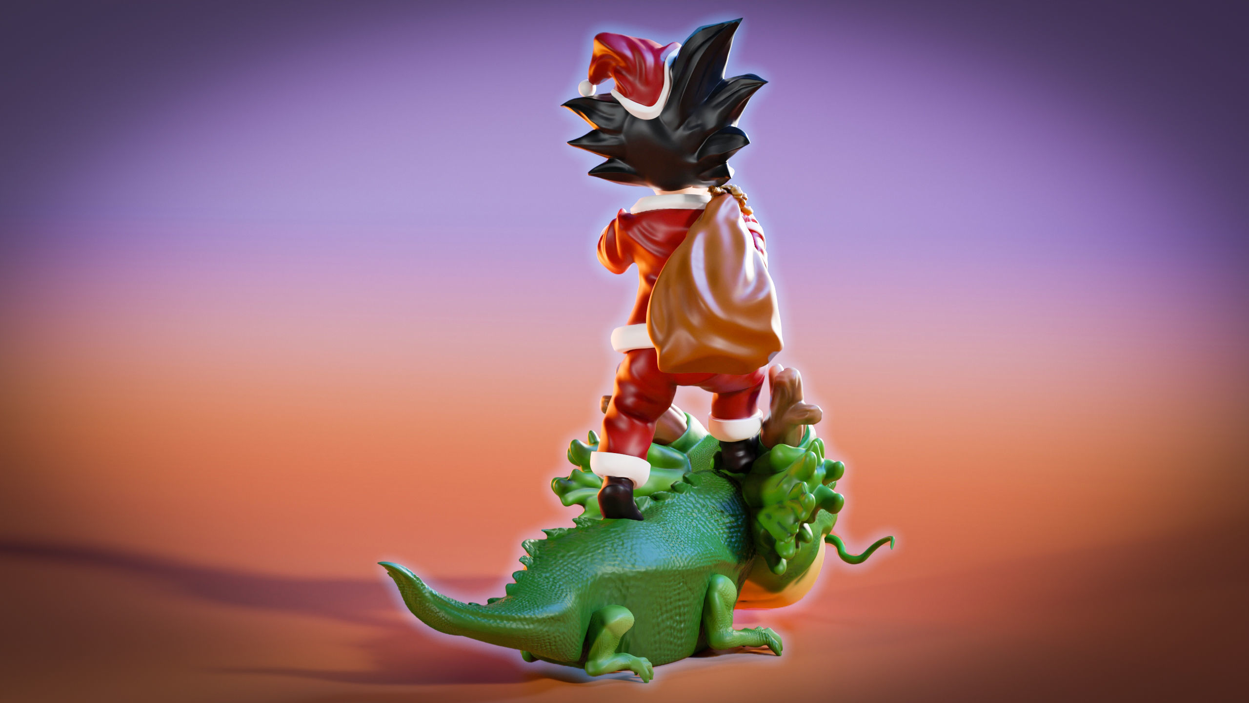 GOKU SANTA CLAUS 3D print model_10