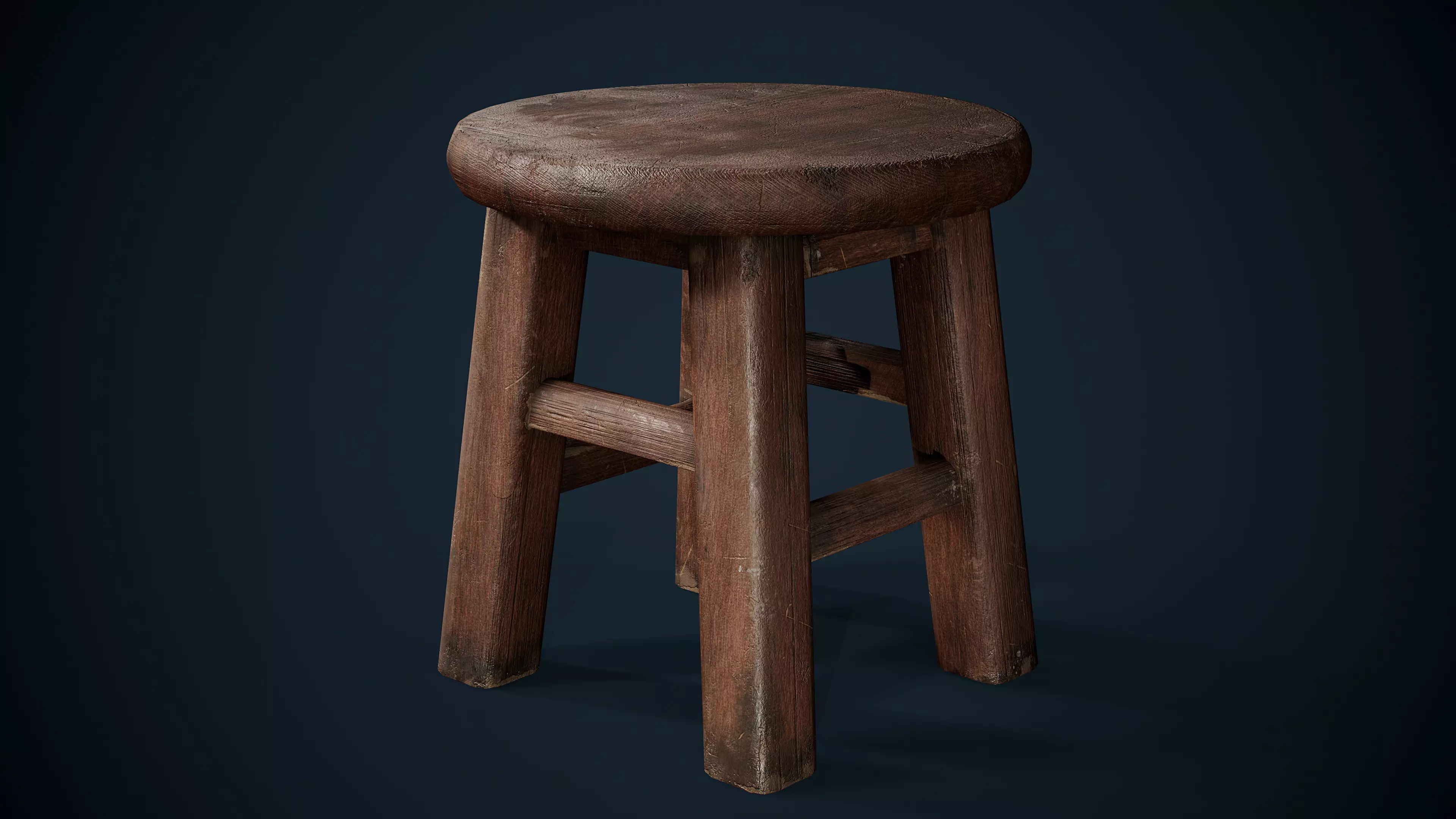 Old Chair Free low-poly 3D model_0