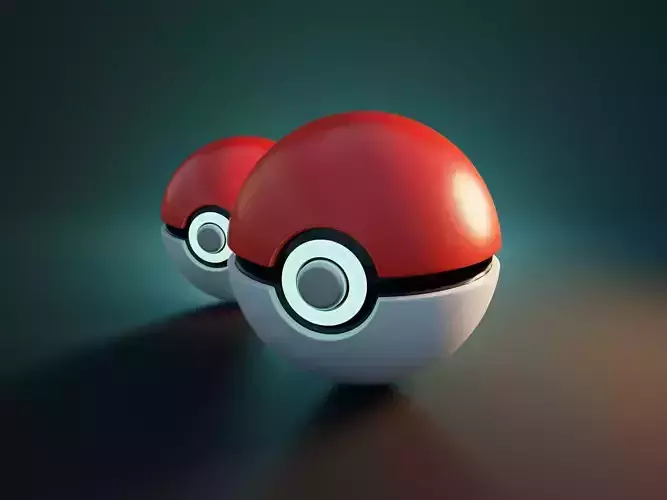 Pokeball model pokemon ball hd wallpaper 3D model
