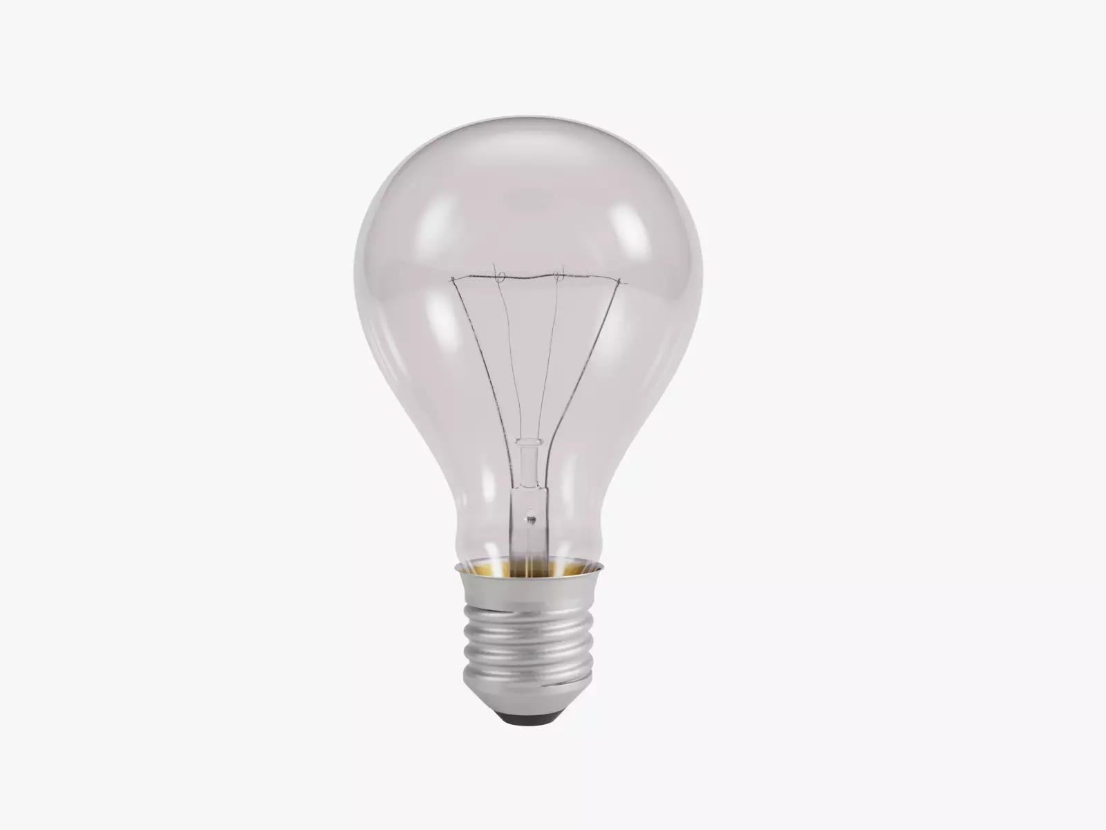High Quality Realistic Light Bulb Low-poly 3D model