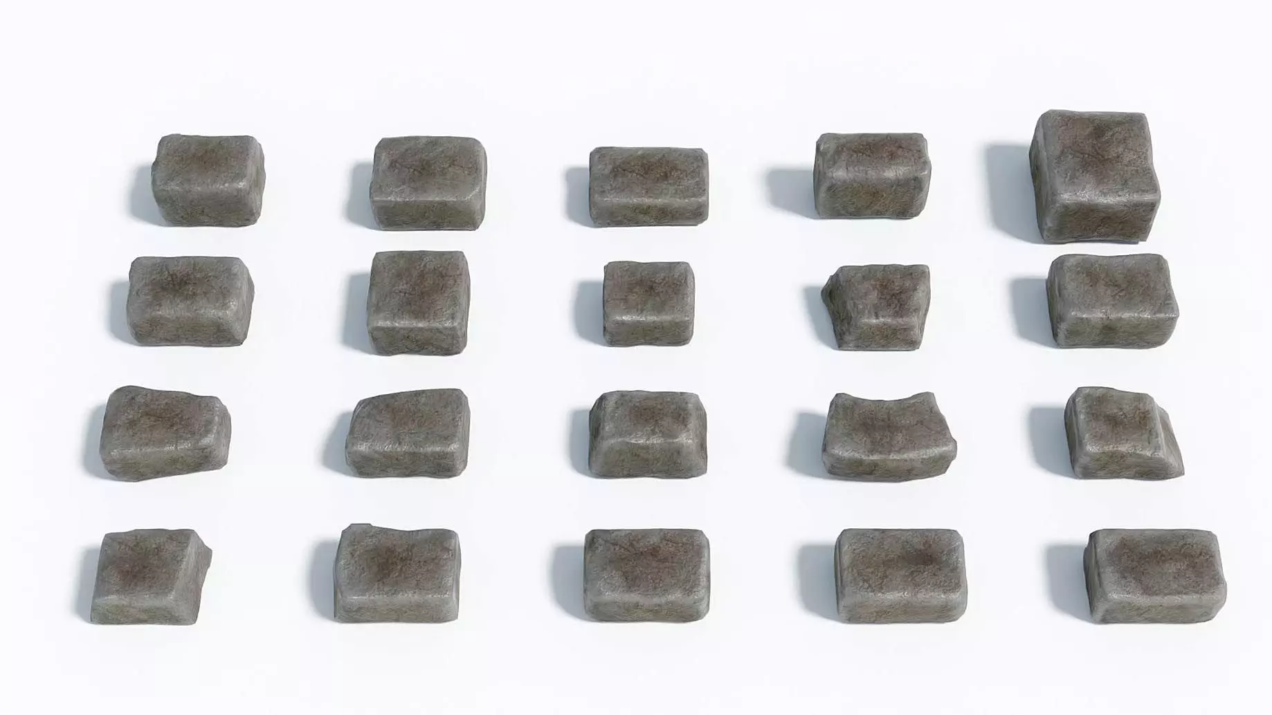 Stone Blocks Collection - low-poly game-ready stone block assets Low-poly 3D model_0