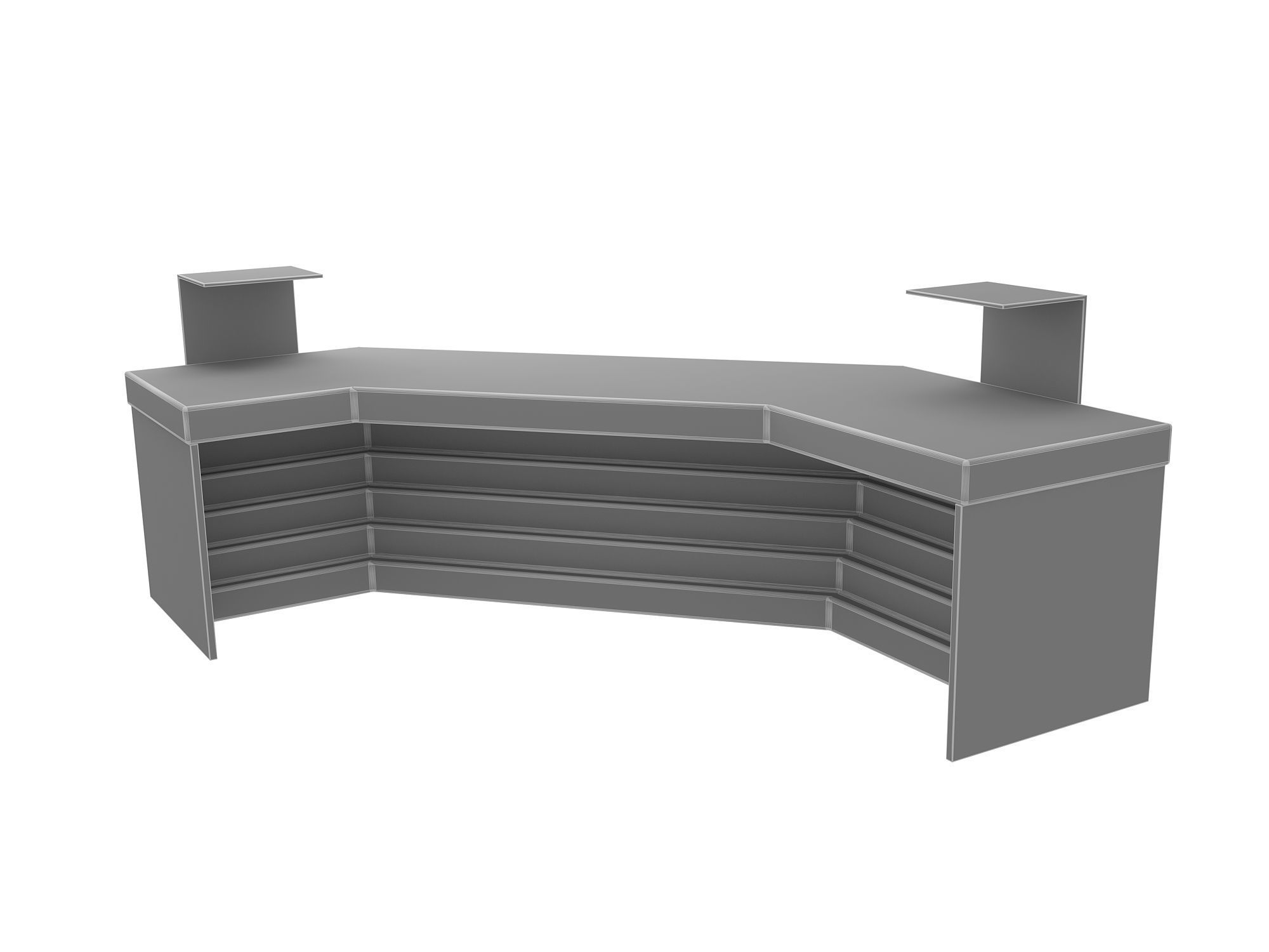 Reception Desk 3D model_8