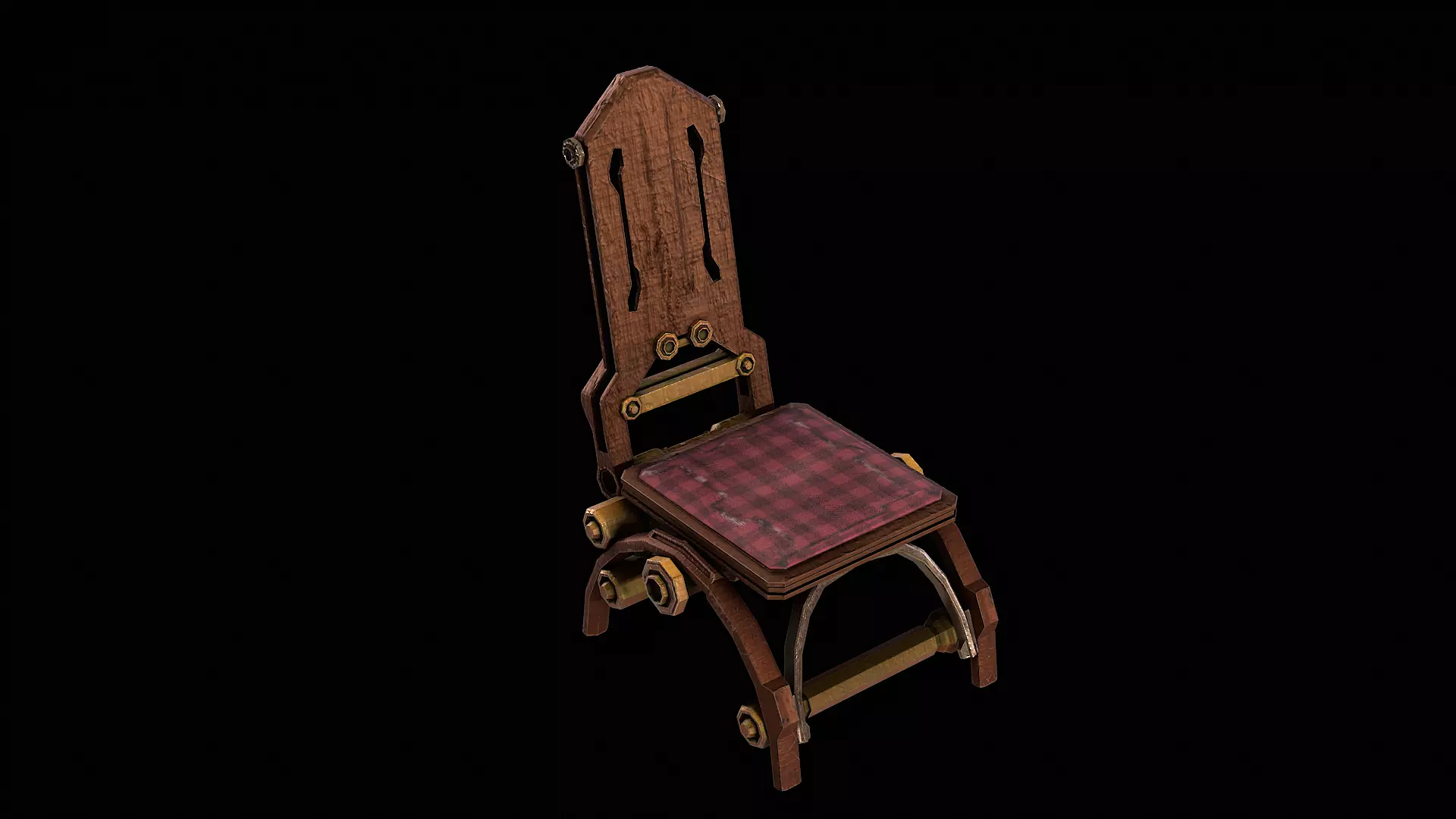 Chair league cyborg  Low-poly 3D model_0