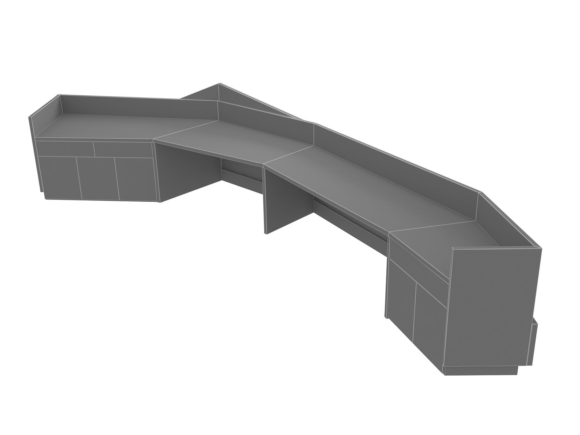 Reception Desk 3D model_9