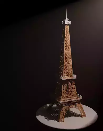 Eiffel Tower CNC Model 3D model