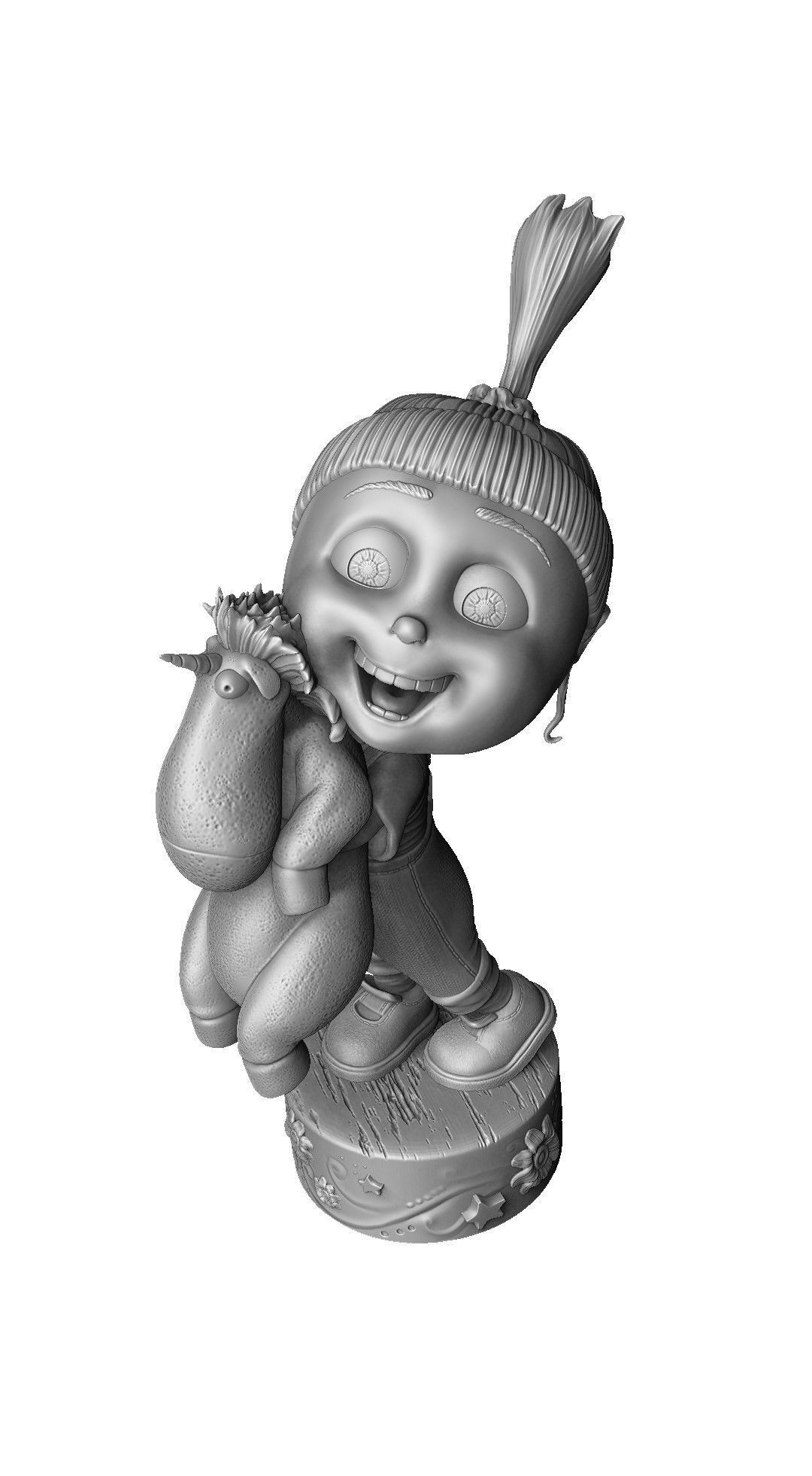 AGNES GRU FOR 3D PRINT 2 OPTIONS STL 3D print model_15