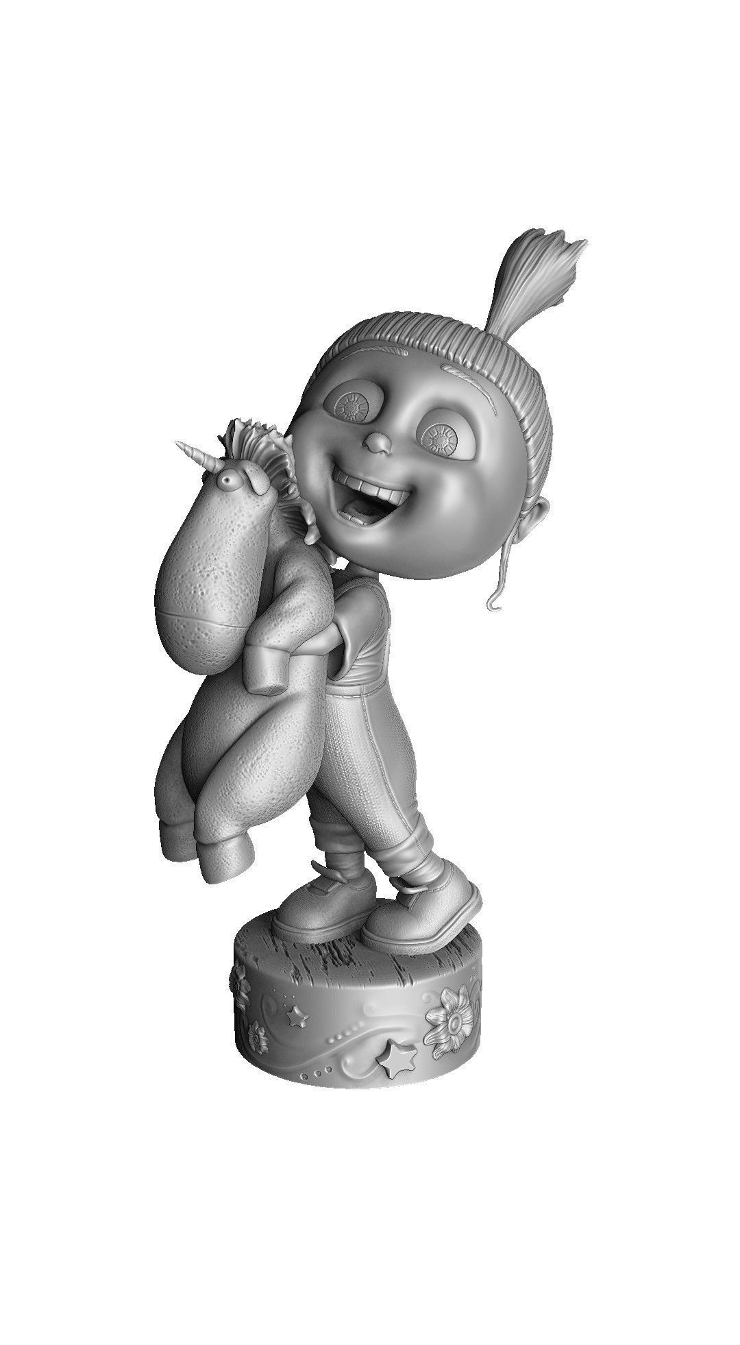 AGNES GRU FOR 3D PRINT 2 OPTIONS STL 3D print model_7