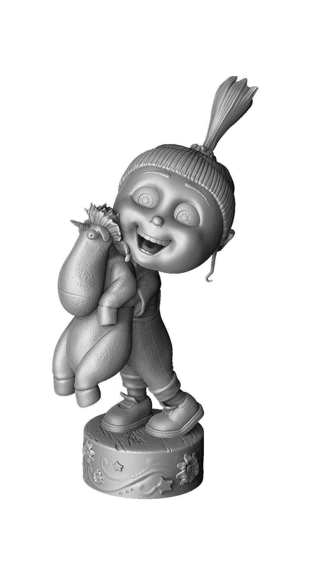 AGNES GRU FOR 3D PRINT 2 OPTIONS STL 3D print model_23