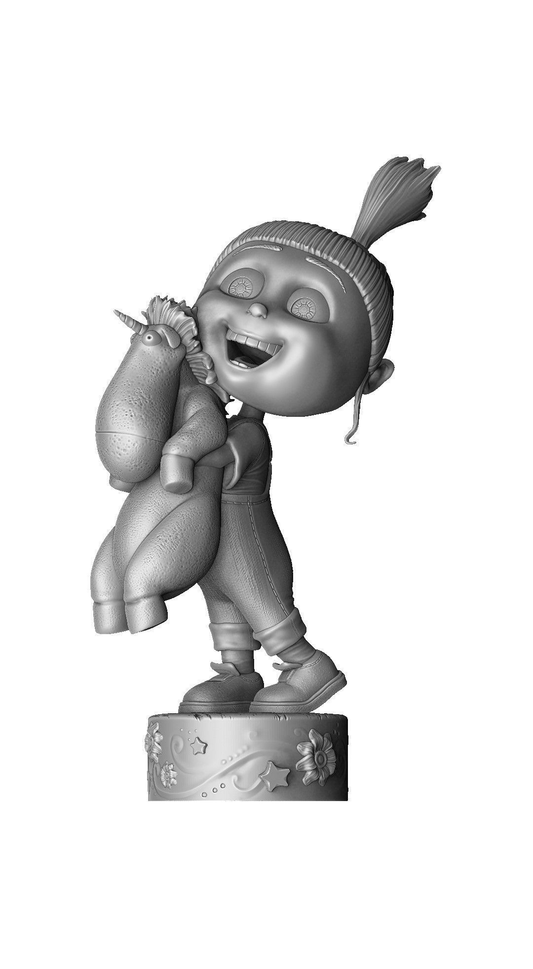 AGNES GRU FOR 3D PRINT 2 OPTIONS STL 3D print model_22