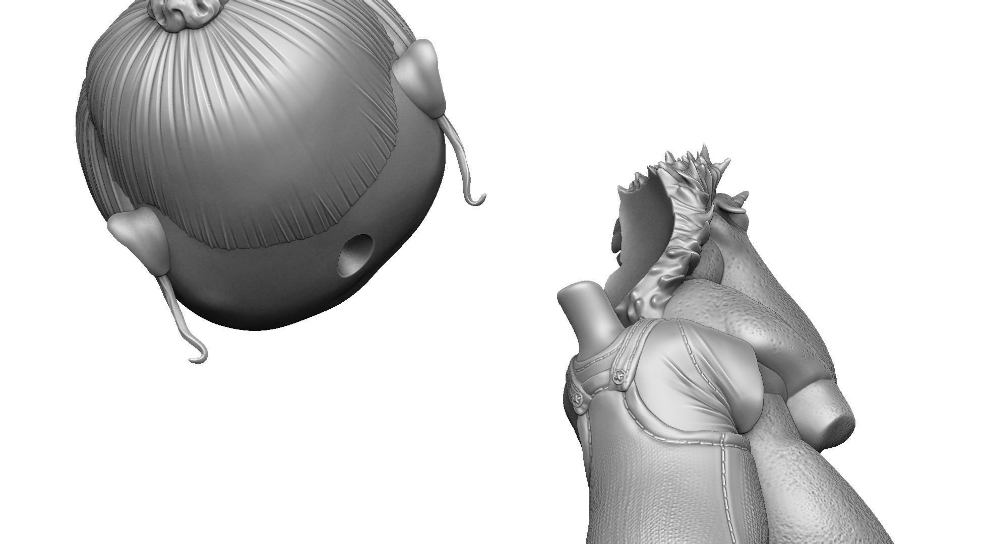 AGNES GRU FOR 3D PRINT 2 OPTIONS STL 3D print model_6