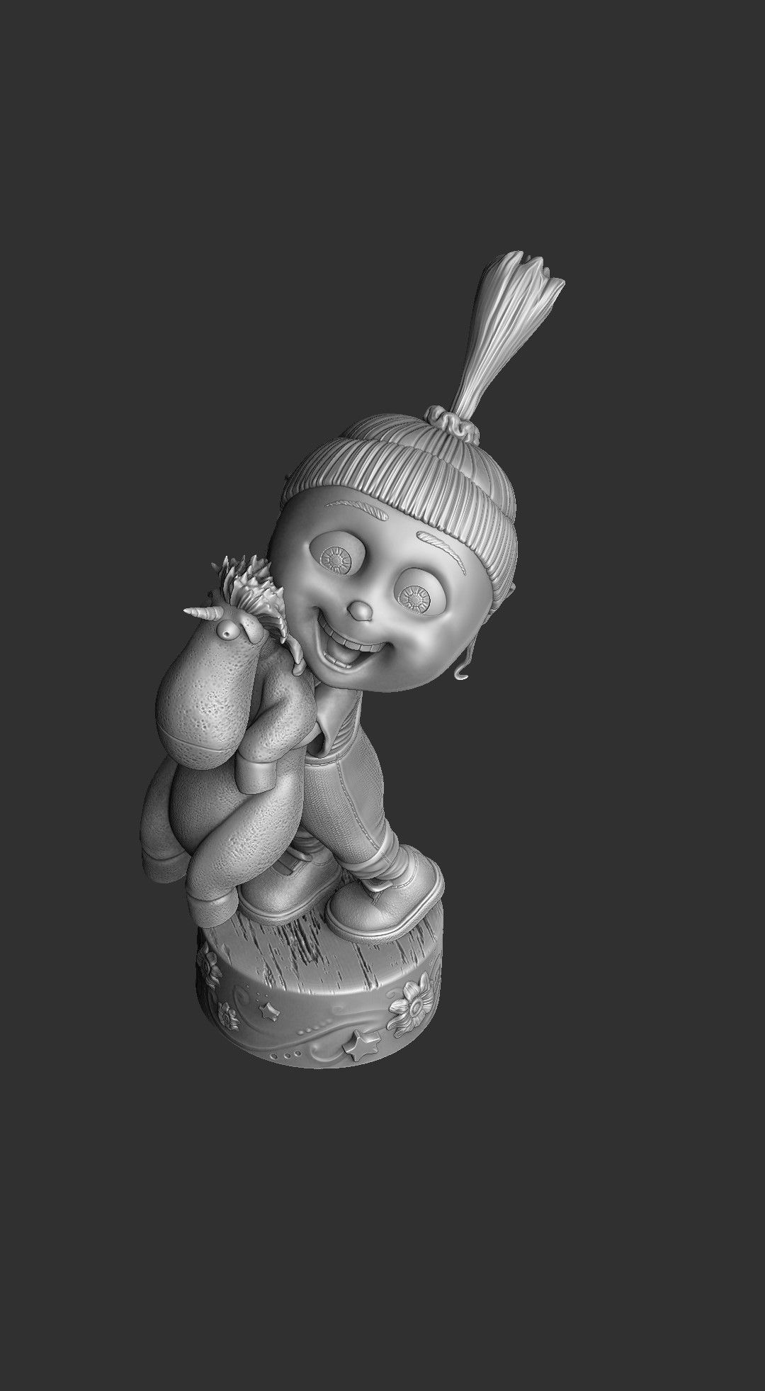 AGNES GRU FOR 3D PRINT 2 OPTIONS STL 3D print model_20