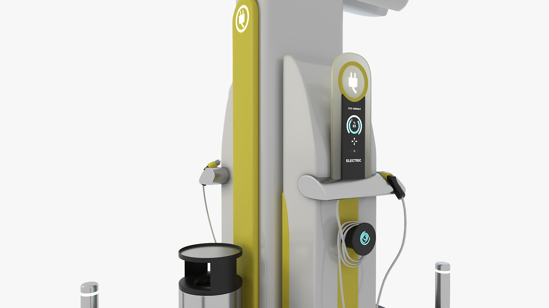 Electric Charging Station 3D model_3