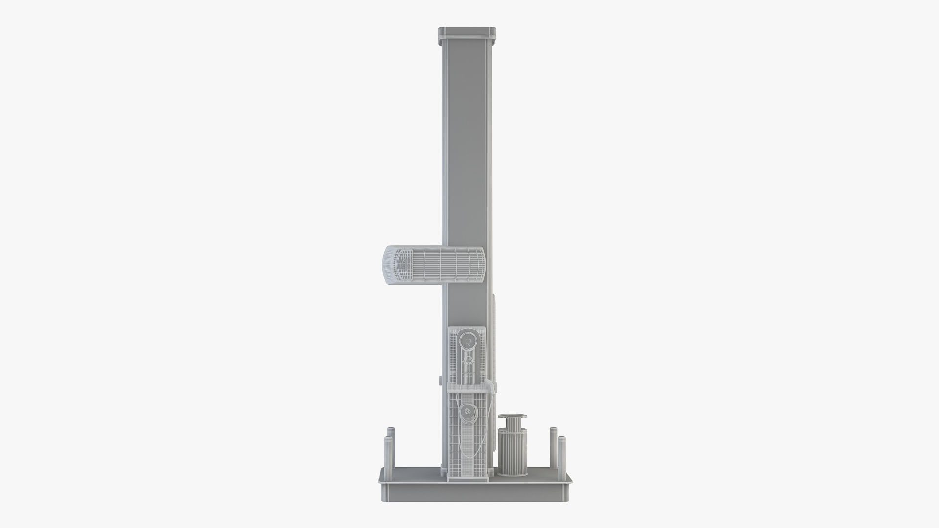 Electric Charging Station 3D model_12