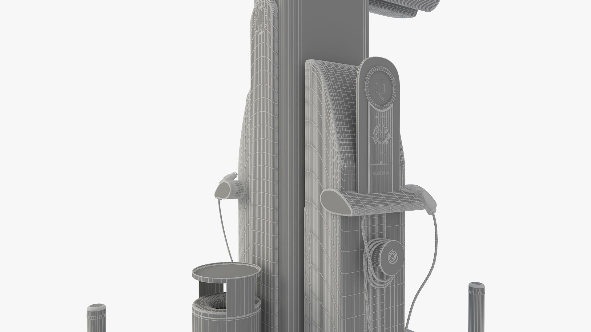 Electric Charging Station 3D model_10