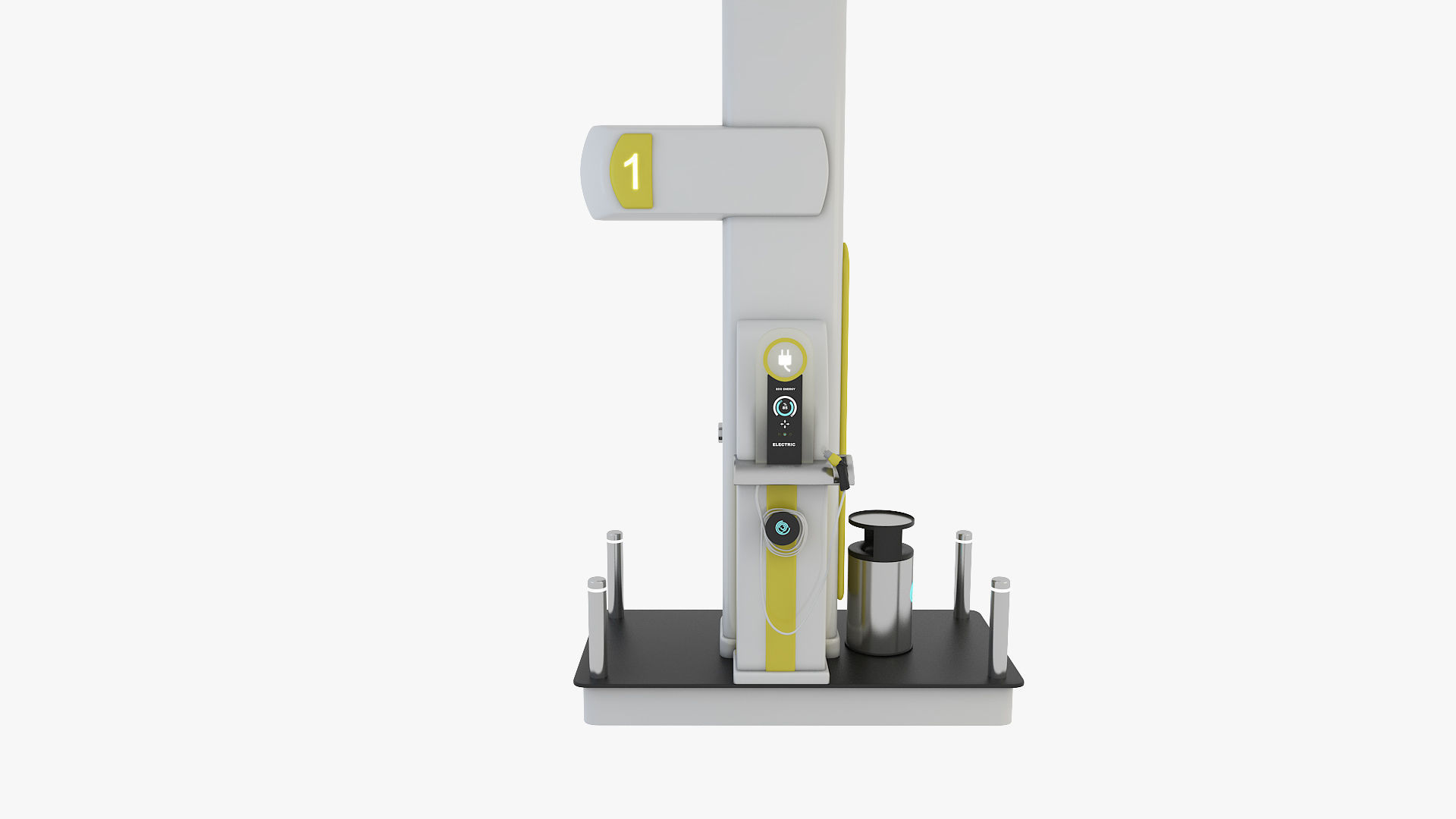 Electric Charging Station 3D model_2