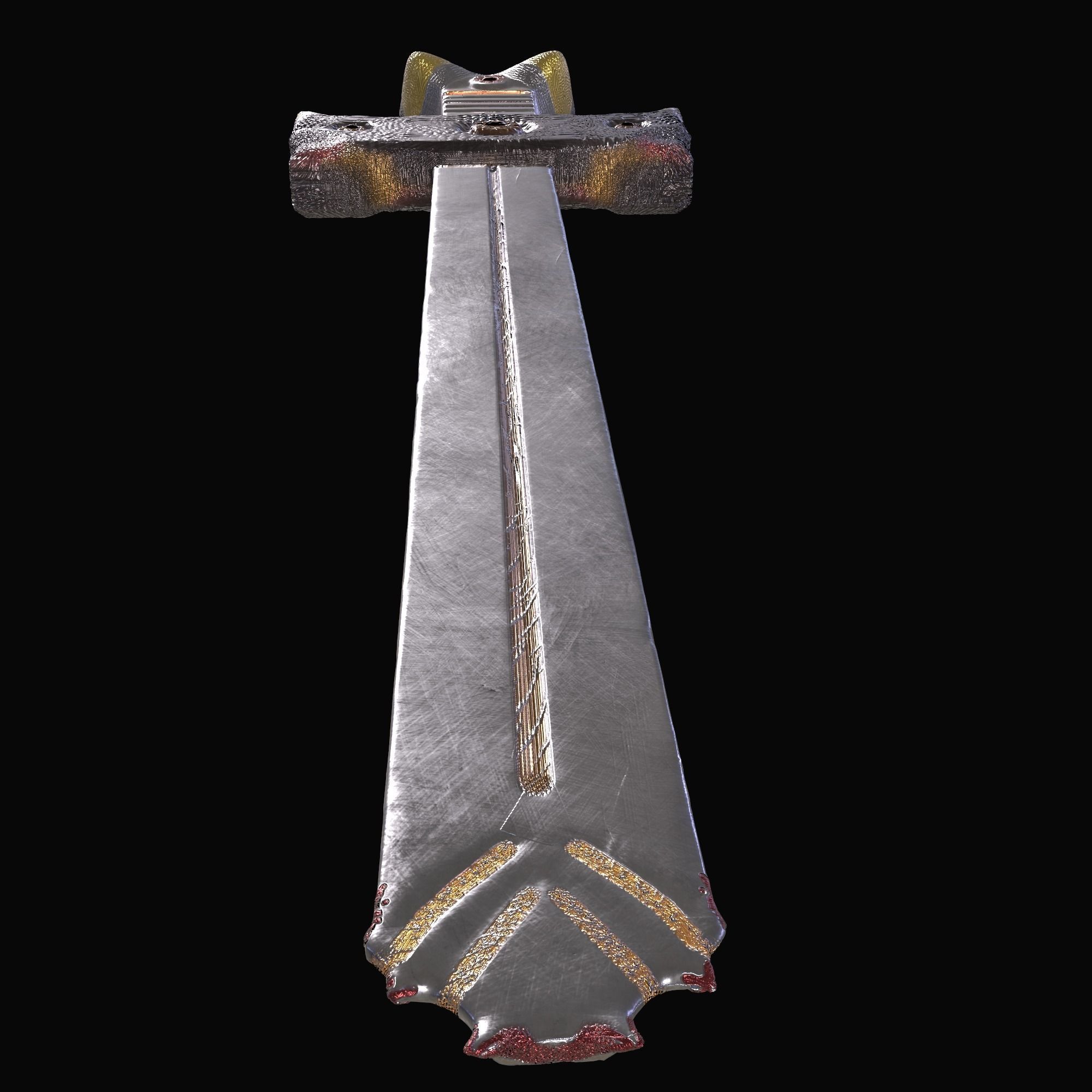 Cow handle sword By PBR Texture 4k Png 3D model_5