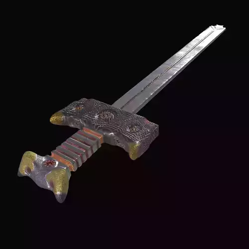 Cow handle sword By PBR Texture 4k Png