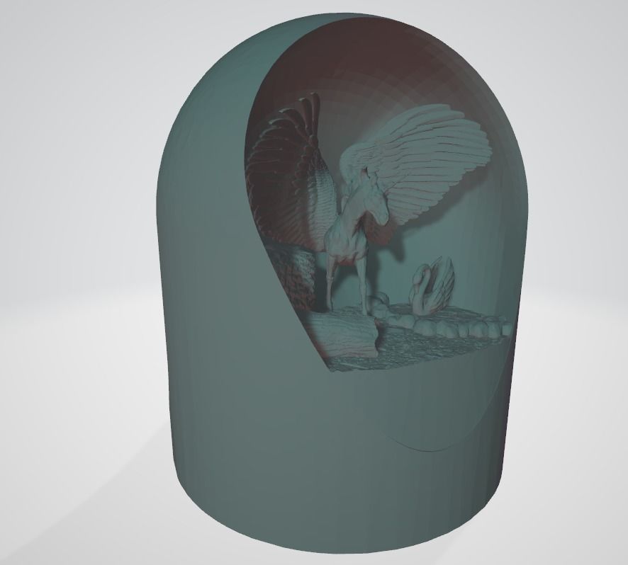 Fantasy Unicorn - LED Light Up Diorama 3D print model_1