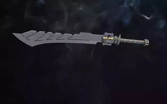 sword steampunk gear 3D print model