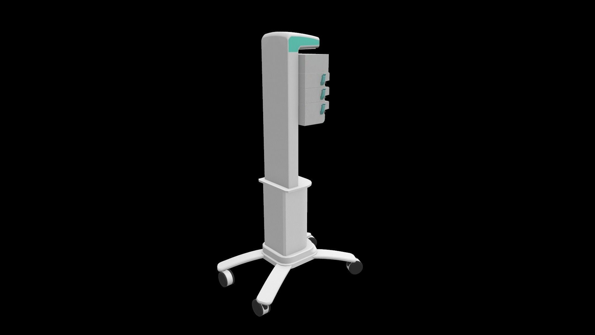 Syringe Pump Medical Model Low-poly 3D model_6