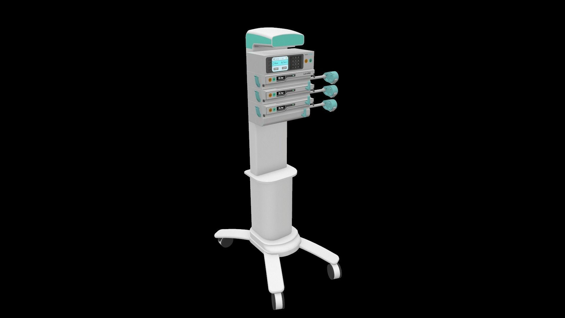 Syringe Pump Medical Model Low-poly 3D model_15
